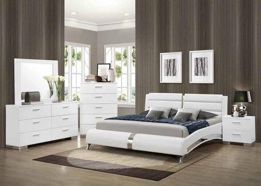 Jeremaine - Jeremaine Eastern King Upholstered Bed White