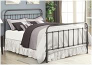 Livingston - Livingston California King Panel Metal Bed Dark Bronze