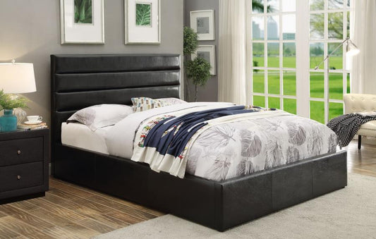 Riverbend - Riverbend Eastern King Upholstered Storage Bed Black