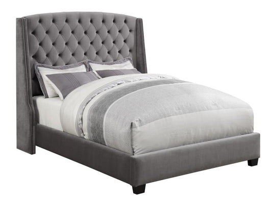 Pissarro - Pissarro Eastern King Tufted Upholstered Bed Grey