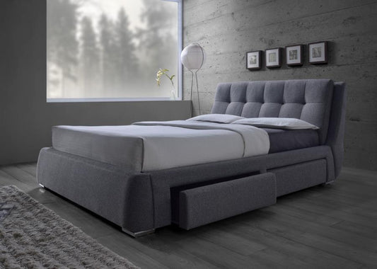 Fenbrook - Fenbrook Queen Tufted Upholstered Storage Bed Grey