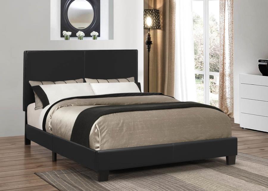 Mauve - Mauve Bed Upholstered Queen Black