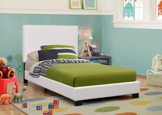 Mauve - Mauve Twin Upholstered Bed White
