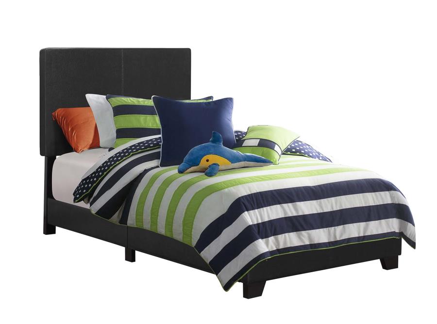 Dorian - Dorian Upholstered Twin Bed Black