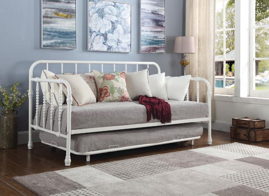 Marina - Marina Twin Metal Daybed with Trundle White