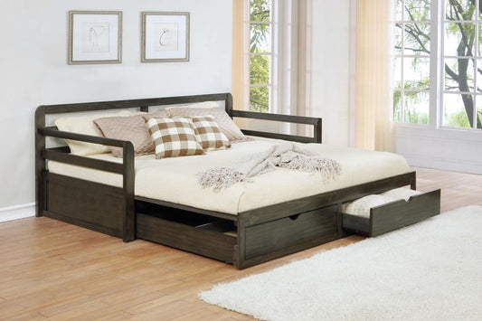 Sorrento - Sorrento 2-drawer Twin Daybed with Extension Trundle Grey