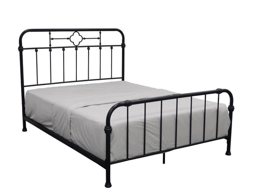 Packlan - Packlan Queen Metal Panel Bed Matte Black