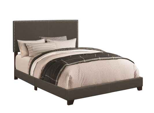 Boyd - Boyd Queen Upholstered Bed with Nailhead Trim Charcoal