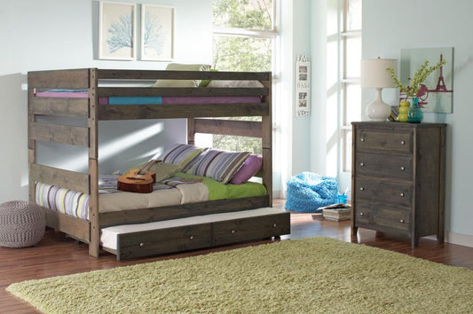 Wrangle Hill - Wrangle Hill Full over Full Bunk Bed Gun Smoke