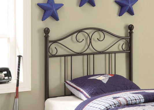 Ellis - Ellis Scroll Twin Headboard Dark Bronze