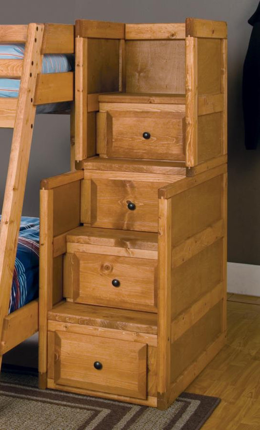 Wrangle Hill - Wrangle Hill 4-drawer Stairway Chest Amber Wash