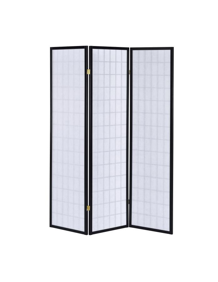 Carrie - Carrie 3-panel Folding Screen Black and White