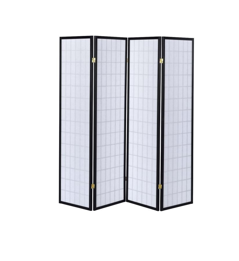 Roberto - Roberto 4-panel Folding Screen Black and White