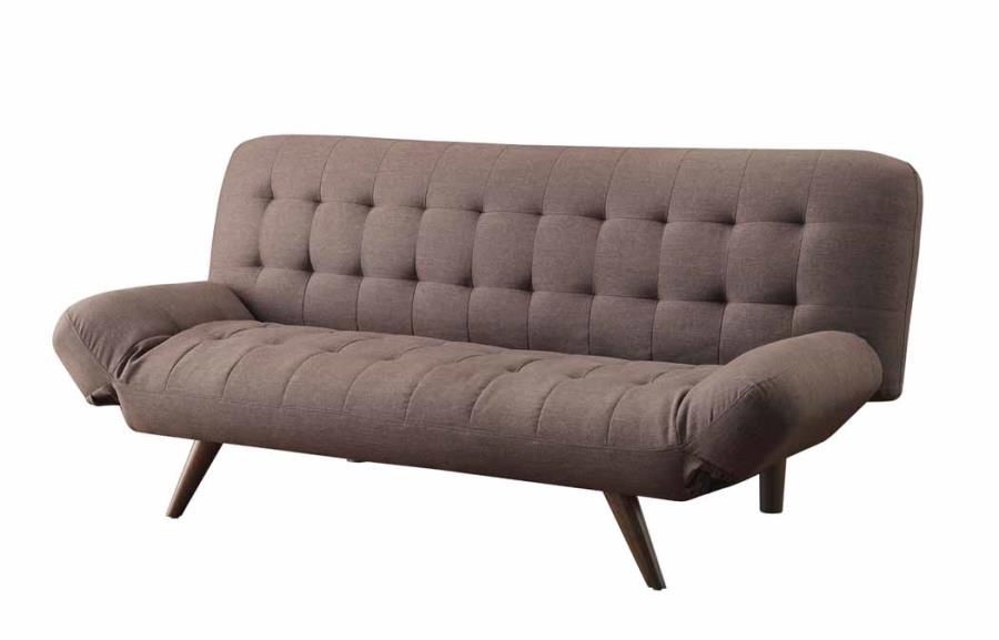 Janet - Janet Tufted Sofa Bed with Adjustable Armrest Milk Grey