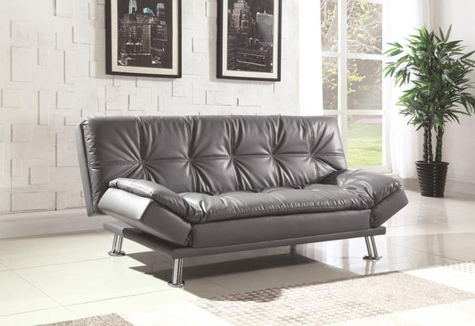 Dilleston - Dilleston Tufted Back Upholstered Sofa Bed Grey