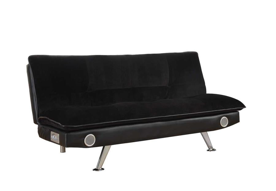 Odel - Odel Upholstered Sofa Bed with Bluetooth Speakers Black
