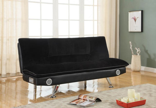 Odel - Odel Upholstered Sofa Bed with Bluetooth Speakers Black