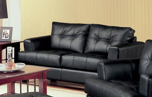 Samuel - Samuel Upholstered Tufted Loveseat Black
