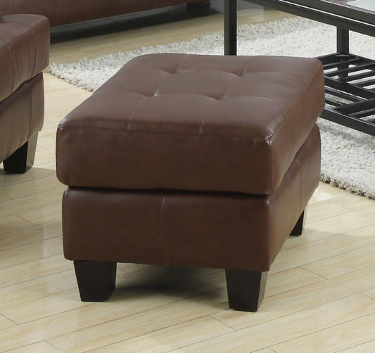 Samuel - Samuel Tufted Ottoman Dark Brown