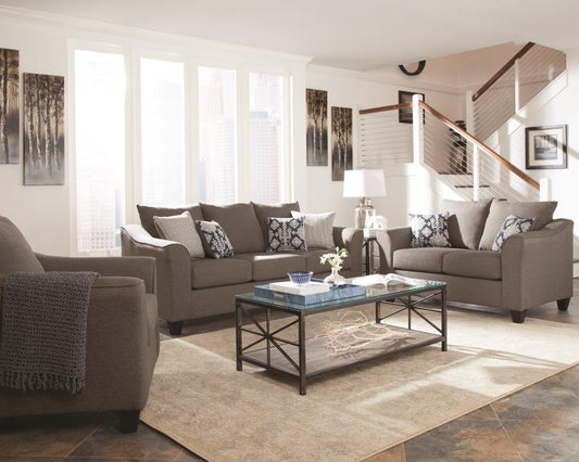 Salizar - Salizar Flared Arm Sofa Grey