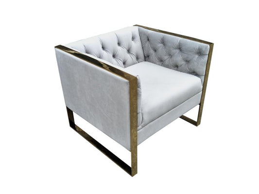 Eastbrook - Eastbrook Tufted Back Chair Grey