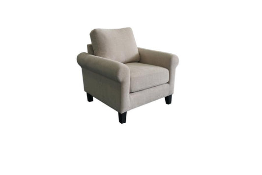 Nadine - Nadine Upholstered Round Arm Chair Oatmeal