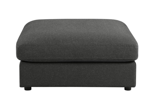 Serene - Serene Upholstered Rectangular Ottoman Charcoal