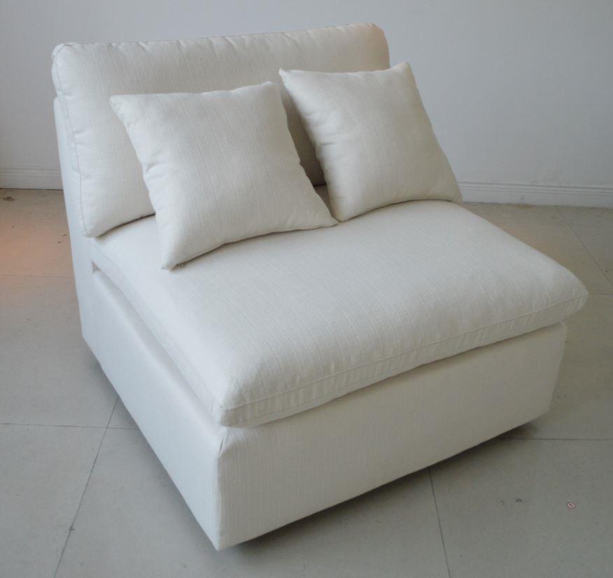 Hobson - Hobson Cushion Back Armless Chair Off-White