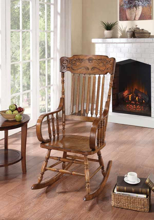 Sara - Sara Back Rocking Chair Warm Brown