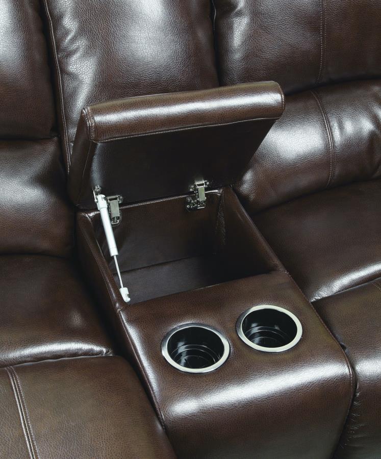 Mackenzie - Mackenzie 6-Piece Motion Sectional Chestnut