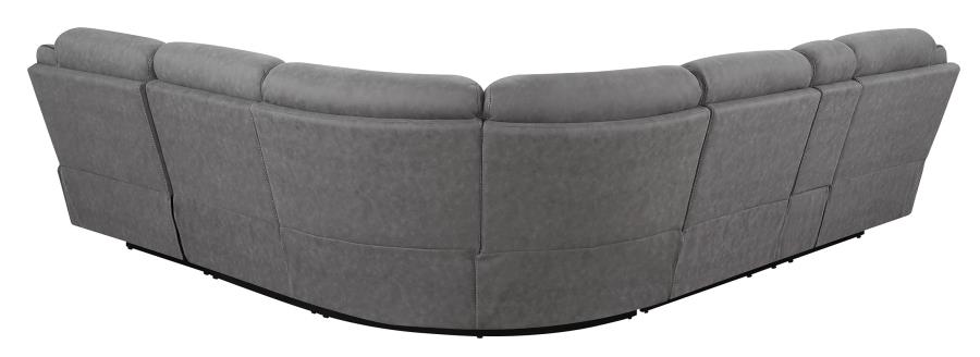 Higgins - Higgins Four-Piece Upholstered Power Sectional Grey