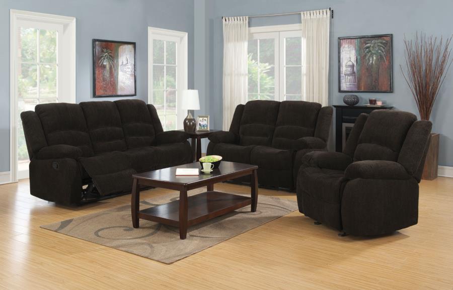 Gordon - Gordon Pillow Top Arm Motion Loveseat Chocolate