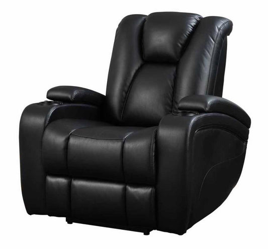 Delange - Delange Power^2 Recliner with Headrest Black