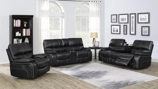 Willemse - Willemse Motion Sofa with Drop-down Table Black