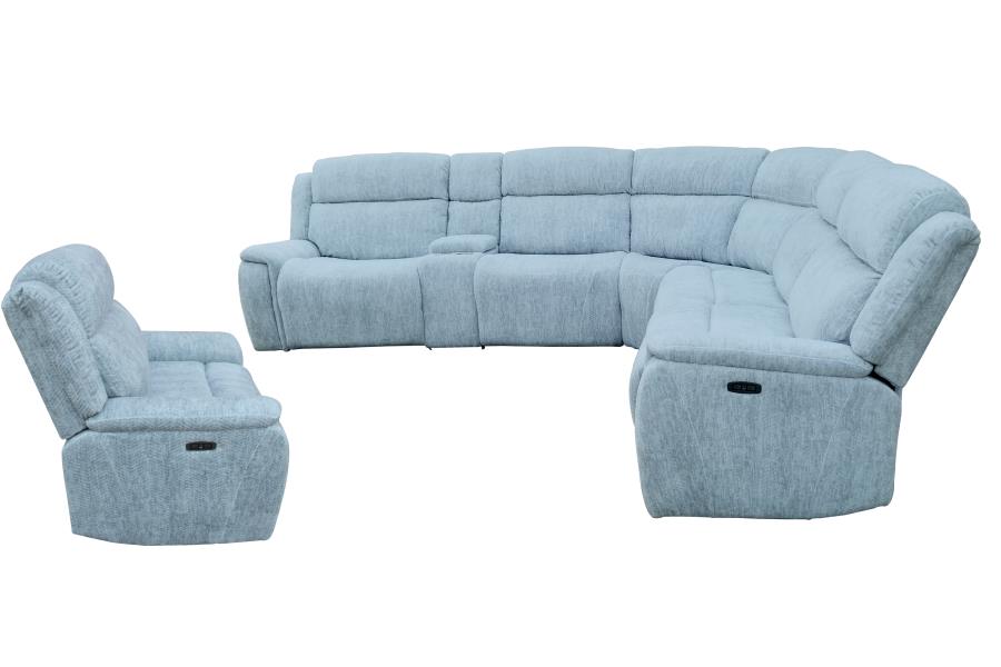 Wagner - Wagner 6-piece Modular Power^2 Sectional Light Grey