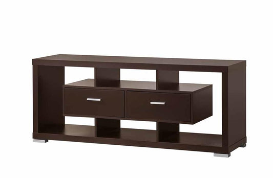 Darien - Darien 2-drawer Rectangular TV Console Cappuccino