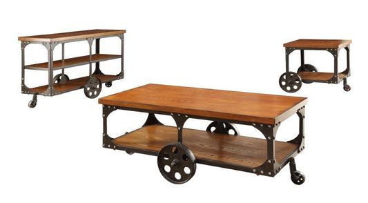 Shepherd - Shepherd Sofa Table with 2-shelf Rustic Brown