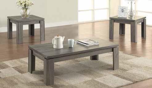 Cain - Cain 3-piece Occasional Table Set Weathered Grey