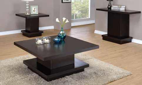 Reston - Reston Pedestal Square Coffee Table Cappuccino