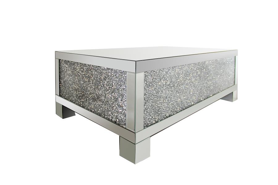 Gillian - Gillian Rectangular Coffee Table Clear Mirror
