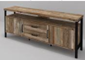 Ruston - Ruston 59" 2-drawer TV Console Weathered Oak
