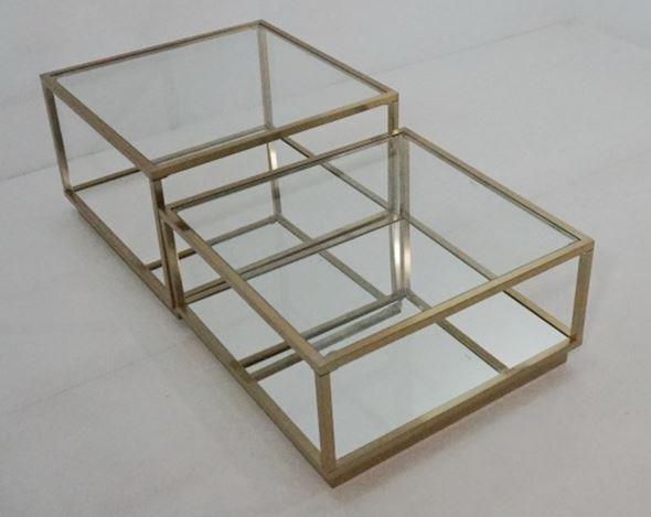 Renee - Renee 2-piece Square Occasional Set Rose Brass
