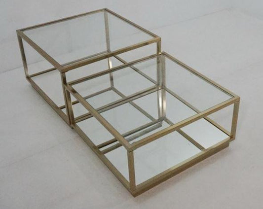 Renee - Renee 2-piece Square Occasional Set Rose Brass