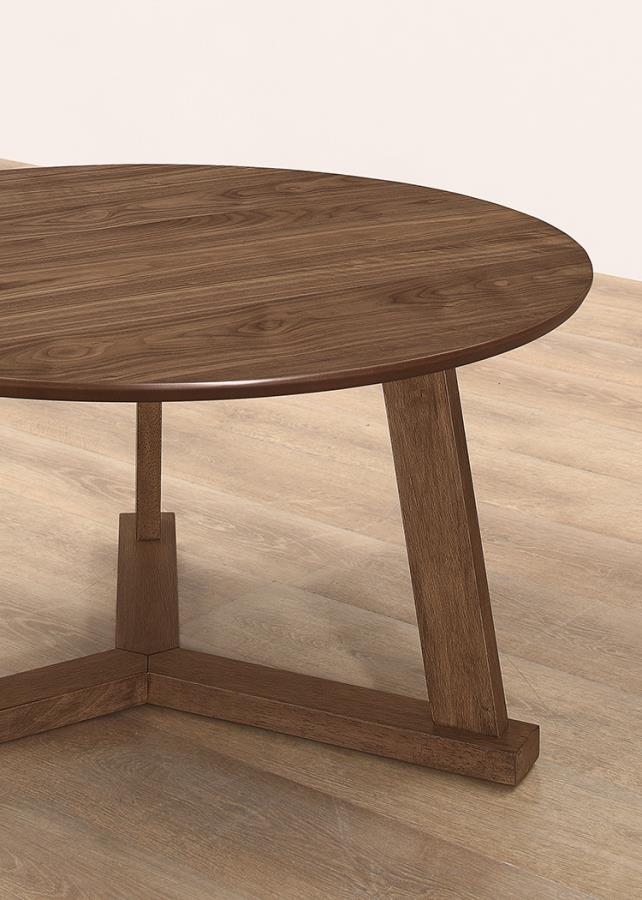 Calvin - Calvin 3-piece Round Occasional Table Set Natural Walnut