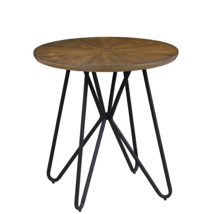 Brinnon - Brinnon Round End Table Dark Brown and Black