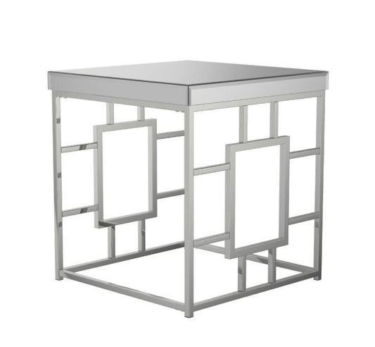 Dafina - Dafina Geometric Frame Square End Table Chrome