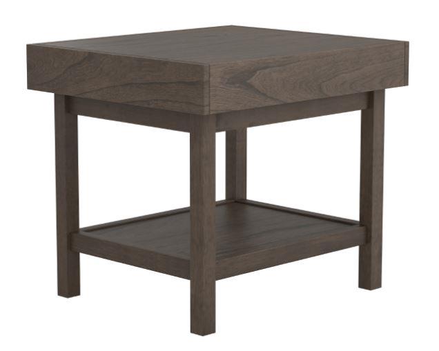 Owen - Owen Rectangle End Table with Shelf Wheat Brown
