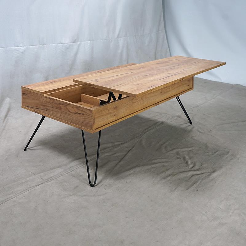 Fanning - Fanning Lift Top Storage Coffee Table Golden Oak and Black