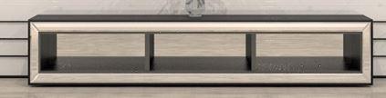 Natalia - 3-compartment Bridge Black Titanium and Silver
