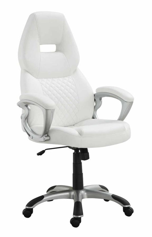 Bruce - Bruce Adjustable Height Office Chair White and Silver